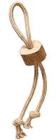 E54776 ETHICAL/SPOT Love The Earth Coffee Wood Chew Rope Tug 18