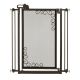 Richell Tall One-Touch Metal Mesh Pet Gate in Antique Bronze