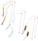 ETHICAL SPOT Leather Strand Cat Wand  44 inch  6 pc