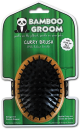 ALCOTT Bamboo Groom Curry Brush w Per Rubber Bristles
