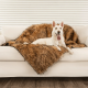 PUP91286 PAW PupProtector Waterproof Throw Blanket Faux Fur Sable Tan Original