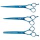 Master Grooming Tools 5200 Series Blue Titanium Shears Kits 5 pk 