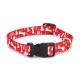 Casual Canine Pooch Patterns Dog Collars 6-10 in Red Bone
